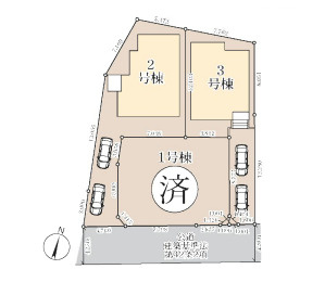 蓮田市上　新築一戸建て　リーブルガーデン　03の区画図|3号棟