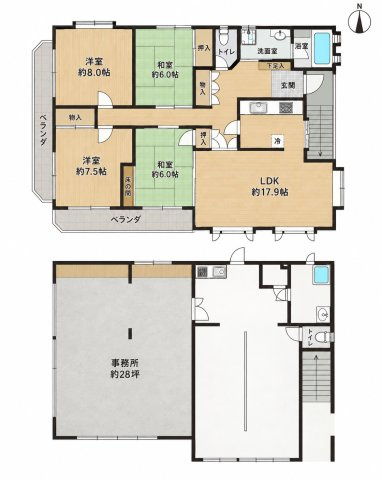 船橋市習志野台3丁目　中古戸建の間取り