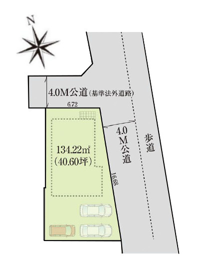 練馬区南大泉4丁目　土地40坪超×北東角地　カラーセレクト対応の土地図|敷地40坪超♪北東角地の開放的なロケーションに誕生です♪建築条件付きですが、条件外しもご相談ください♪