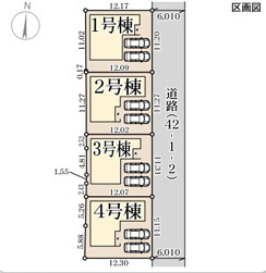 リーブルガーデン姫路市勝原区宮田の区画図