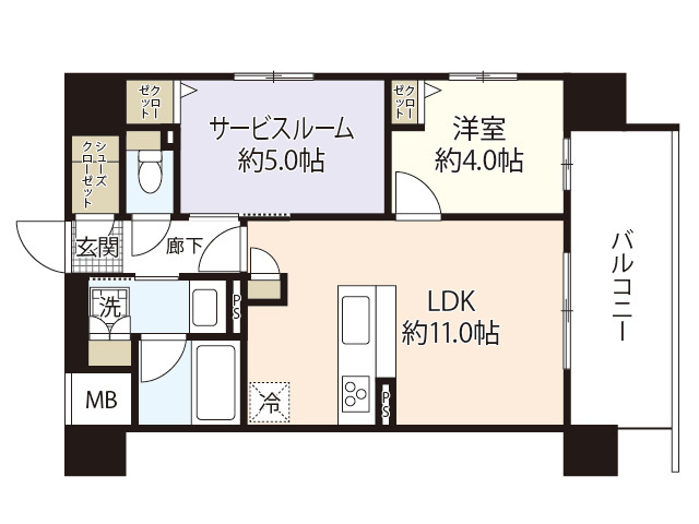 プレサンスロジェ岡山駅元町の間取り