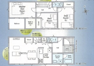 姫路市勝原区山戸の新築一戸建の間取り