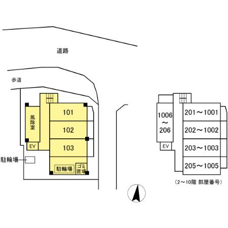 ＣＡＳＡ９９の区画図