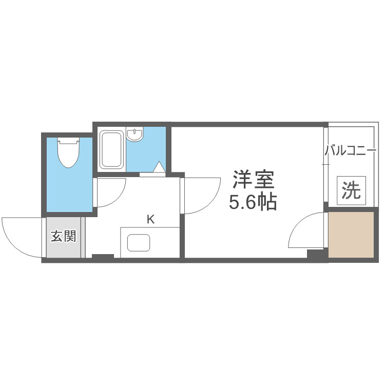 大阪市西区新町１丁目の賃貸マンションの間取り