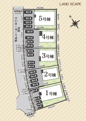 【区画図】 | Cradle garden　大河原町広表第３　２号棟