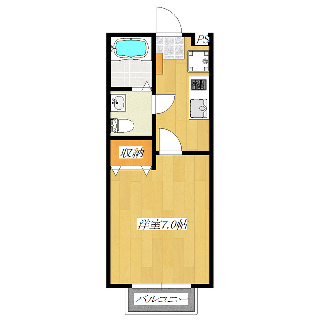 エスポワールの間取り|南向きのお部屋です☆