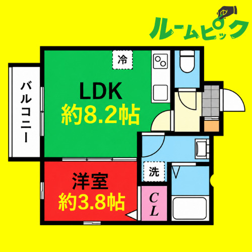 Cherim道徳　名古屋市賃貸　仲介手数料無料の間取り