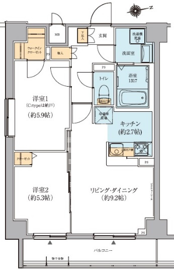 リージア経堂イーストプレイスの間取り
