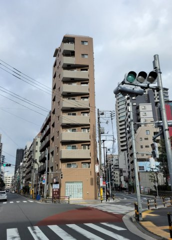 グランドソレーユの外観|2007年1月築　RC鉄筋コンクリート造地上10階建て総戸数16戸オートロックエレベーター付　東京都大田区蒲田4丁目　京急蒲田駅近、JR蒲田駅も徒歩園内の立地が◎
