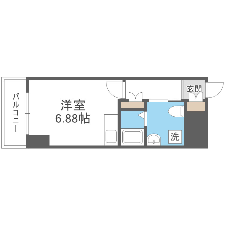 大阪市浪速区日本橋５丁目の賃貸マンションの間取り