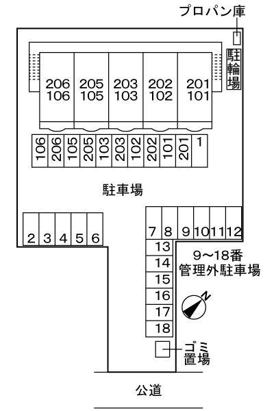 ハピネス中前田　　刈谷市の賃貸ならクラスホーム刈谷店の区画図