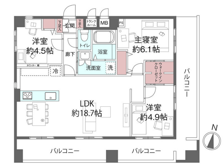 メープル神戸本山の間取り