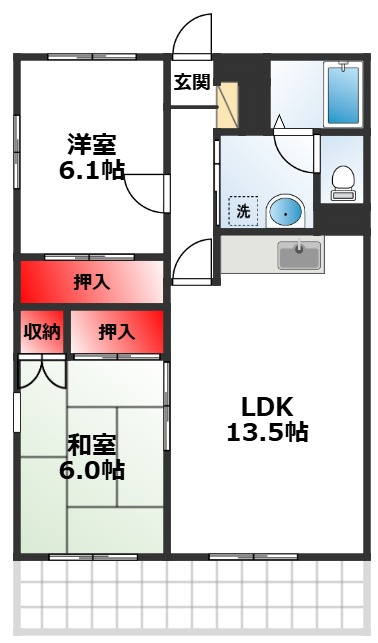 エトワールヴィルーR植松町の間取り