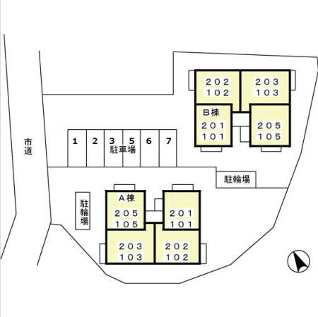 グランドソレーユ A棟の区画図