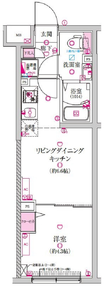 ラフィスタ豪徳寺の間取り