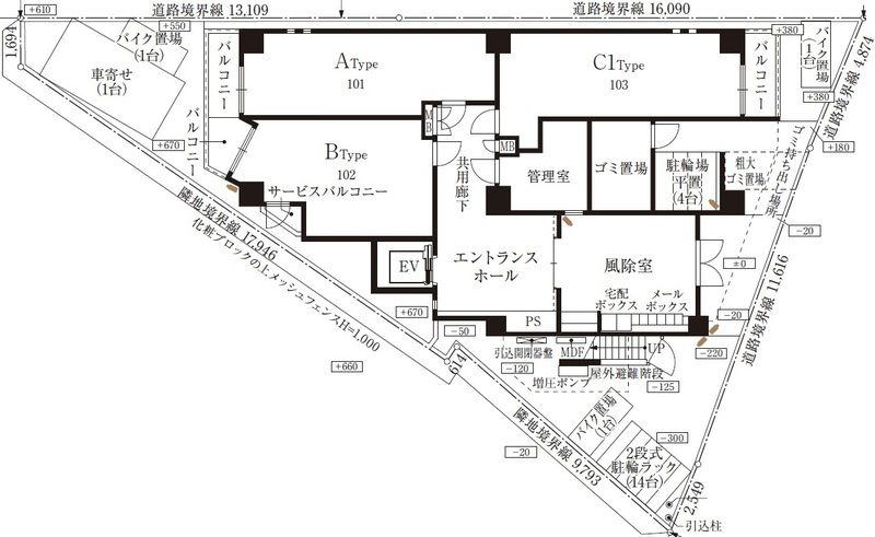 パティーナウィリア武蔵小杉の区画図