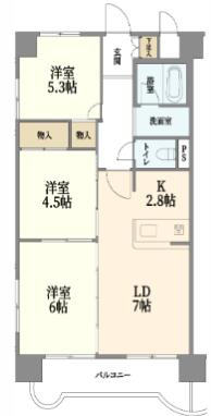 【間取り】 | サンプラザ本山南