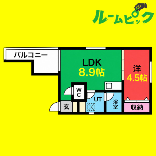 Pre cher 道徳(プリシェールどうとく)　名古屋市賃貸　仲介手数料無料の間取り