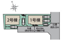 上尾市井戸木3丁目　新築一戸建て　ブルーミングガーデン　02の区画図|2号棟