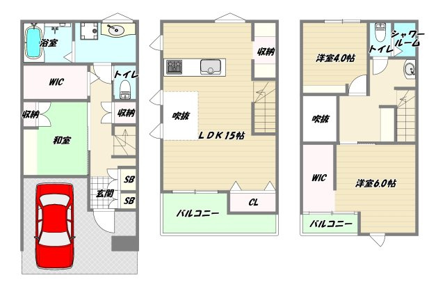大阪市淀川区東三国２丁目の一戸建ての外観