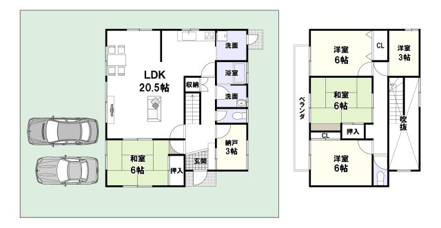 伏尾台3丁目の間取り