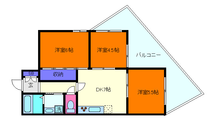 コムーネ本山の間取り
