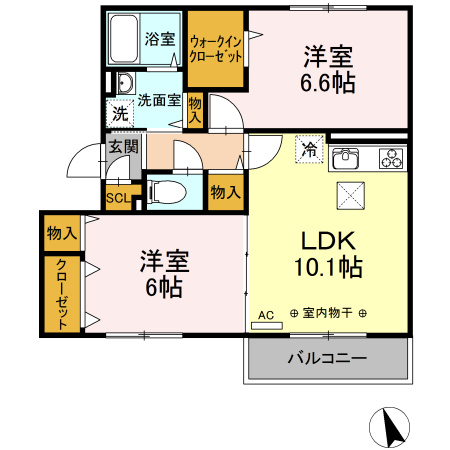 D-houseの間取り