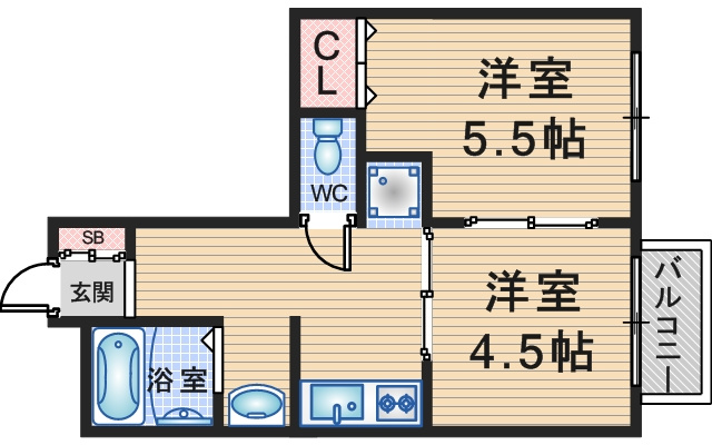 コーポ西村の間取り