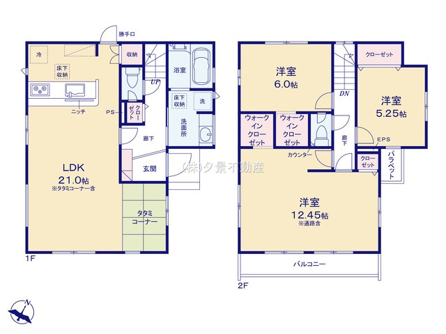 《仲介手数料無料》練馬区土支田４丁目21-10新築一戸建てブルーミングガーデンの間取り