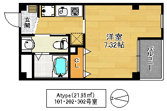 大阪市鶴見区今津北４丁目の賃貸マンションの間取り