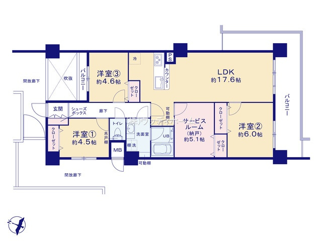 朝日プラザガーデンシティ新越谷Cの間取り