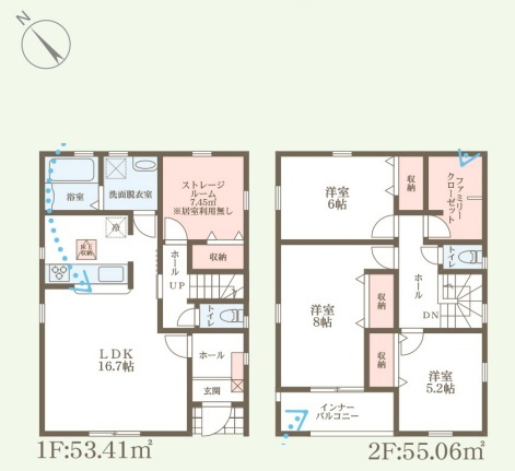 姫路市仁豊野　第8期　新築一戸建ての間取り|1号地