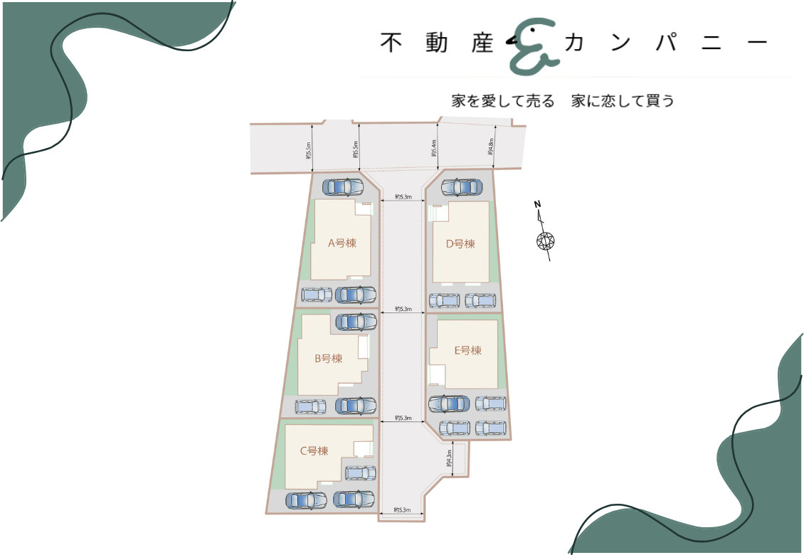 ハートフルタウン東野3丁目　新築戸建の区画図