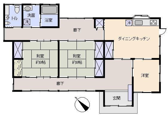 伊豆の国市 和風平屋建ての間取り