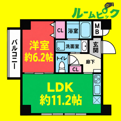 ショコラ　名古屋市賃貸　仲介手数料無料の間取り