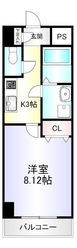 ベルガモット門司駅前の間取り