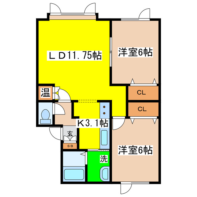 サンロードハイツ（昭和中央）の間取り