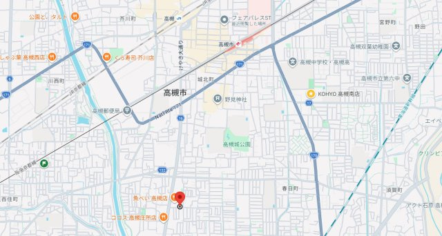プチハイム高西の地図