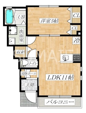 クレール東大宮の間取り|人気の1LDKです☆彡