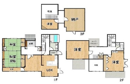 姫路市香寺町須加院の中古一戸建の間取り