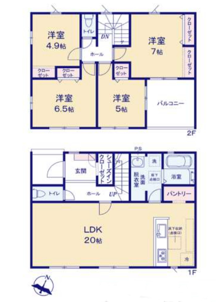 高崎市乗附町の間取り|２号棟
