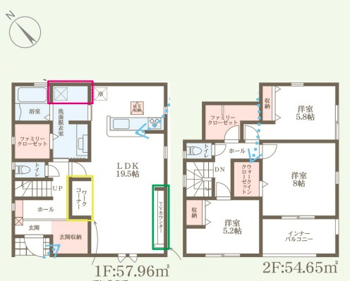 姫路市仁豊野　第8期　新築一戸建ての間取り|2号地