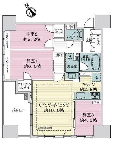 【間取り】 | グローベルザ・シティ上野入谷