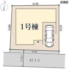リーブルガーデン東大阪市足代南1期の区画図
