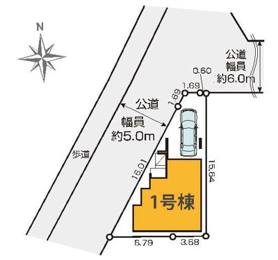 【区画図】 | 府中市幸町1丁目新築戸建 | 区画図。