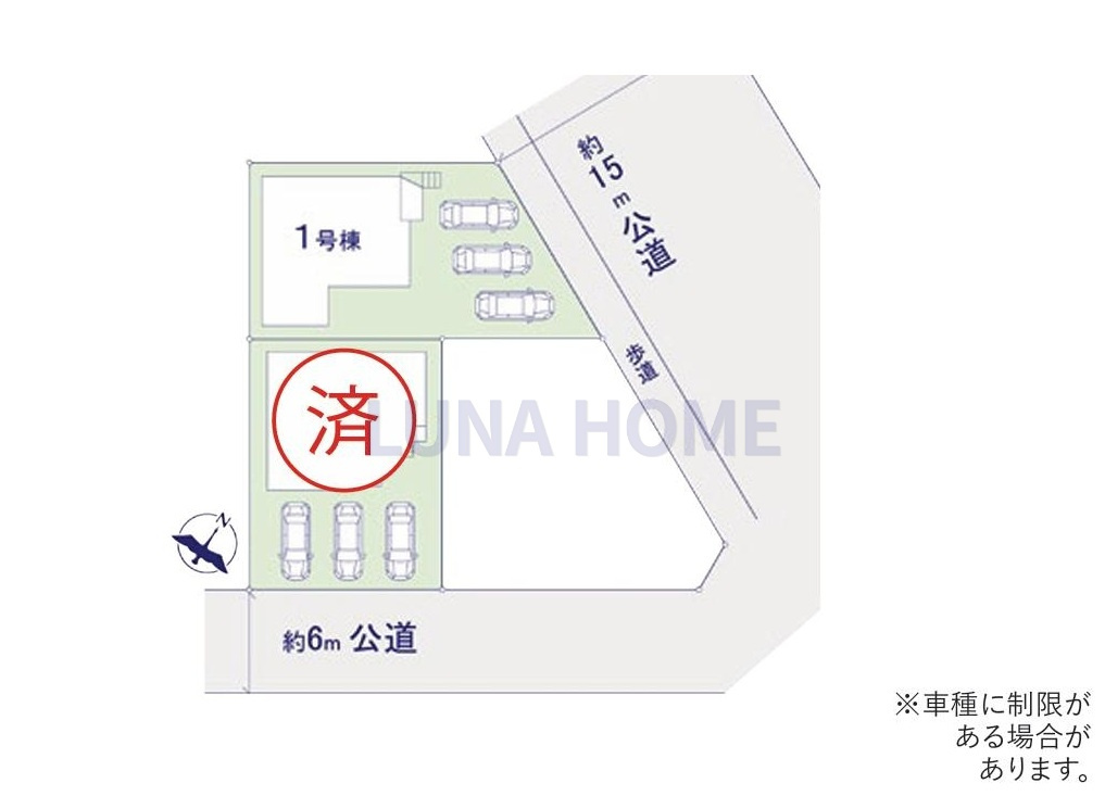 取手市藤代南3期　新築戸建　1号棟の区画図