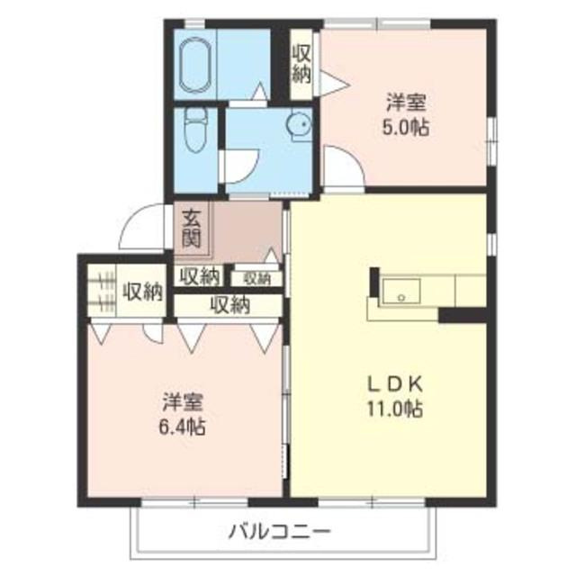 メビュース東城南Ｇの間取り