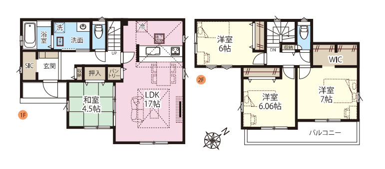 北本市中丸　6期　新築一戸建て　グラファーレ　03の間取り|【全3棟・3号棟】北本市中丸　6期　新築一戸建て　グラファーレ　03・4LDK・土地面積253.69m2・建物面積102.67m2