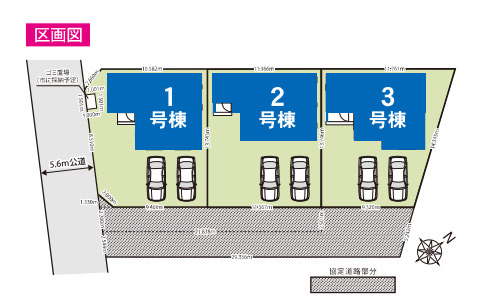 北本市中丸　6期　新築一戸建て　グラファーレ　03の区画図|3号棟