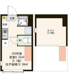 杉並区成田東３丁目のアパートの間取り